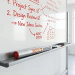 ⁦ماركر أحمر دائم 14 سم × 2 سم للكتابة على السبورة والورق⁩ - الصورة ⁦4⁩