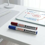 ⁦ماركر أزرق دائم 14 سم × 2 سم للكتابة على الأسطح المختلفة | جودة عالية⁩ - الصورة ⁦5⁩