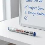 ⁦ماركر أزرق دائم 14 سم × 2 سم للكتابة على الأسطح المختلفة | جودة عالية⁩ - الصورة ⁦3⁩