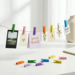 ⁦مشابك خشب صغيرة 25 قطعة متعددة الاستخدامات للأعمال اليدوية والديكور⁩ - الصورة ⁦5⁩