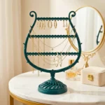 ستاند منظم إكسسوارات بلاستيك أخضر 28×20 سم للتسريحة وغرفة النوم - الصورة 4