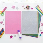 ⁦ورق فوم جليتر مقاس 30 × 19 سم – مناسب للهاند ميد والتزيين⁩ - الصورة ⁦5⁩