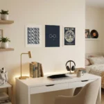 ⁦طقم بوسترات ديكور حائط 3 قطع 15×20 سم – تصميمات بناتي وشبابي وفني⁩ - الصورة ⁦6⁩