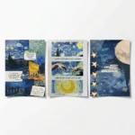 ⁦طقم بوسترات ديكور حائط 3 قطع 15×20 سم – تصميمات بناتي وشبابي وفني⁩ - الصورة ⁦7⁩