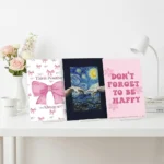 ⁦طقم بوسترات ديكور حائط 3 قطع 15×20 سم – تصميمات بناتي وشبابي وفني⁩ - الصورة ⁦8⁩