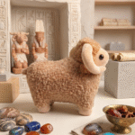 ⁦خروف عيد الأضحى المحشي فرو ناعم للأطفال – دمية Plush قطيفة بتفاصيل واقعية وملمس ناعم⁩ - الصورة ⁦2⁩
