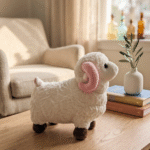 ⁦خروف محشي فرو ناعم للأطفال والديكور – دمية خروف Plush بتصميم أنيق لهدايا عيد الأضحى⁩ - الصورة ⁦4⁩