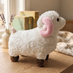 ⁦خروف محشي فرو ناعم للأطفال والديكور – دمية خروف Plush بتصميم أنيق لهدايا عيد الأضحى⁩ - الصورة ⁦5⁩