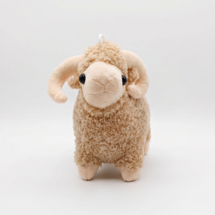 خروف عيد الأضحى المحشي فرو ناعم للأطفال – دمية Plush قطيفة بتفاصيل واقعية وملمس ناعم