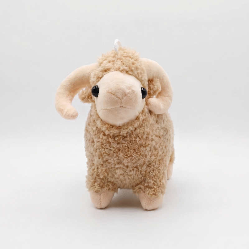 خروف عيد الأضحى المحشي فرو ناعم للأطفال – دمية Plush قطيفة بتفاصيل واقعية وملمس ناعم