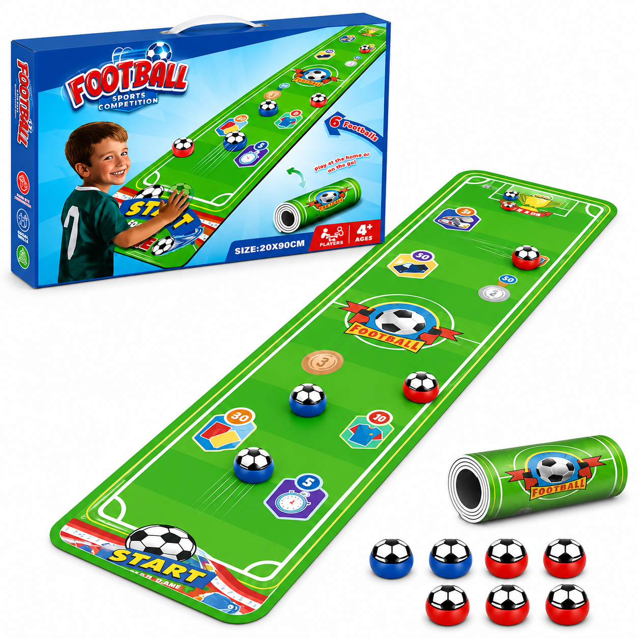 ChatGPT Image 19 مايو 2026، 09_25_20 م لعبة التزحلق الكروية للأطفال 4+ – Football Sports Competition لعبة جماعية ممتعة 2-4 لاعبين