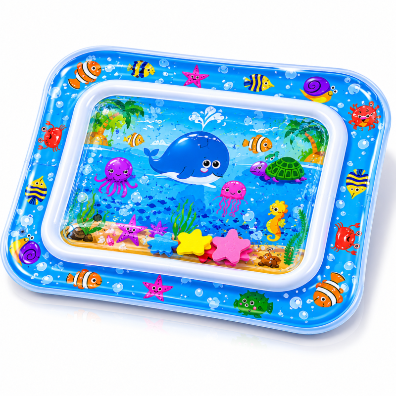 بساط مائي للأطفال Baby Slapped Pad – بساط لعب مائي لتنمية الحواس ووقت Tummy Time مقاس 69×51 سم