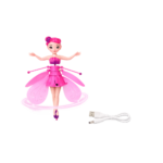 لعبة الجنية الطائرة Flying Fairy للأطفال – دمية طائرة قابلة للشحن USB بإضاءة وحساس حركة 360° - الصورة 3
