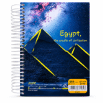 نوت سلك فرعوني "مصر أم الحضارات" مقاس 17 × 12.5 سم – دفتر ملاحظات مسطر بتصميم الأهرامات - الصورة 2