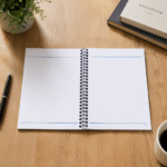 نوت سلك أرابيسك أزرق مقاس 17×12.5 سم – دفتر ملاحظات عربي أنيق للدراسة والعمل وتدوين الأفكار - الصورة 3