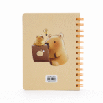 نوت سلك كابي بارا هارد كوفر بتصميم ثلاثي الأبعاد – دفتر ملاحظات Cute Capybara للدراسة والكتابة اليومية - الصورة 3