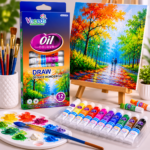 طقم ألوان زيتية 12 لون Vneeds – ألوان غنية للرسم الاحترافي والهوايات الفنية - الصورة 4