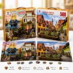 بازل خشبي 500 قطعة مناظر عالمية – مقاس 50×35 سم بعد التركيب – لعبة ذكاء وتسلية للكبار والأطفال - الصورة 2