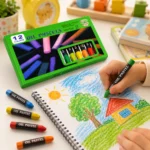 ⁦ألوان باستيل زيتي 12 لون للأطفال والفنانين – Oil Pastels ناعمة للرسم والتلوين المدرسي والفني⁩ - الصورة ⁦2⁩