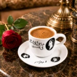 فنجان قهوة أم كلثوم سيراميك 90 مل مع صحن – "خايف أقول اللي في قلبي" - الصورة 4