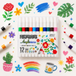 طقم أقلام أكريليك ماركر 12 لون للرسم على الزجاج والخشب والقماش – Acrylic Marker Set - الصورة 3