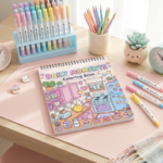 ⁦كتاب تلوين Daily Moments برسومات كيوت ومشاهد يومية مريحة للكبار والأطفال⁩ - الصورة ⁦2⁩