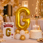 بالون حرف G فاكيوم ذهبي 32 بوصة (86×82 سم) – بالونات الحروف الإنجليزية الفاخرة للهيليوم وزينة أعياد الميلاد والحفلات - الصورة 2
