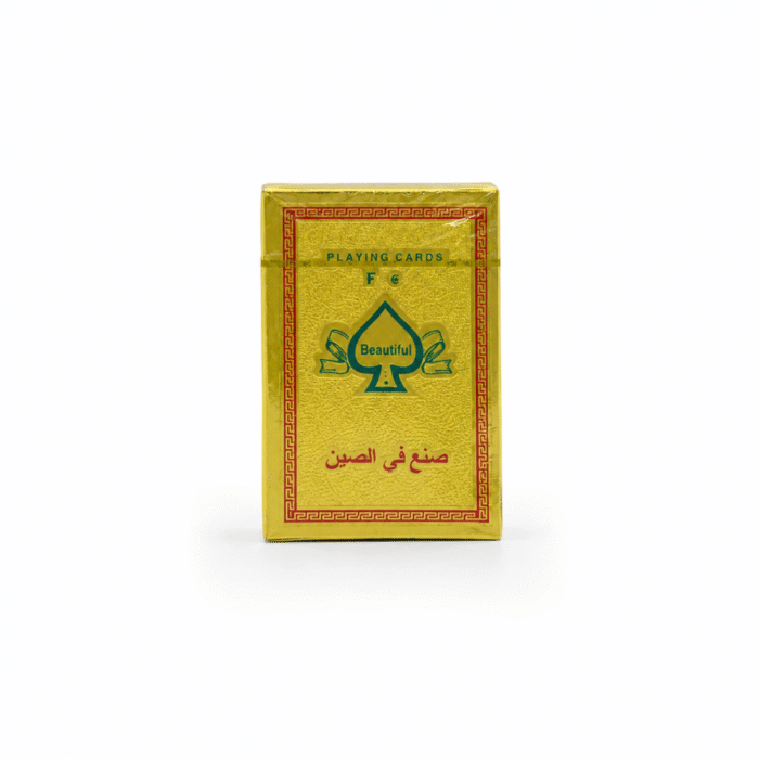 كوتشينة لعب كلاسيكية بعلبة ذهبية – أوراق لعب للأصدقاء والعائلة والسهرات والرحلات