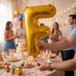 ⁦بالونات الحروف الإنجليزية الفاخرة – بالون حرف F فاكيوم ذهبي – مقاس 32 بوصة (86×62 سم) – يملأ بالهيليوم أو الهواء – زينة أعياد الميلاد والحفلات⁩ - الصورة ⁦4⁩
