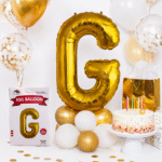 بالون حرف G فاكيوم ذهبي 32 بوصة (86×82 سم) – بالونات الحروف الإنجليزية الفاخرة للهيليوم وزينة أعياد الميلاد والحفلات - الصورة 3