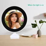 مرايا مضيئة دائرية LED – أضف أي صورة من اختيارك – تعمل بـ 3 بطاريات AA – ديكور وهدية مميزة