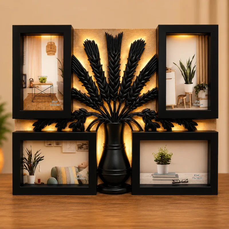 برواز ديكور صور مجمع 4 صور – مقاس 40×30 سم – 4 فتحات داخلية 10×15 سم