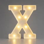 حرف X مضيء LED – ديكور حروف إنجليزية بإضاءة دافئة – 22×17.5 سم