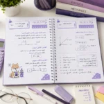 ⁦نوت بوك فيزياء A4 سلك 100 ورقة مسطرة بغلاف جلوسي وتصميم تعليمي مميز⁩ - الصورة ⁦3⁩