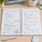 ⁦نوت بوك الإحصاء Statistics A5 هارد كفر سلك 100 ورقة مسطرة بتصميم تعليمي⁩ - الصورة ⁦4⁩