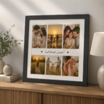 ⁦برواز صور أسود مقاس 50×60 سم قابل للتخصيص – إطار حائط أنيق للصور والتخرج والمناسبات والديكور المنزلي⁩ - الصورة ⁦4⁩