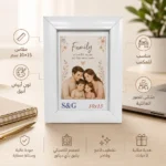 برواز صور أبيض مقاس 10×15 سم – إطار مكتبي أنيق للصور العائلية والديكور والهدايا - الصورة 2