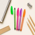 طقم أقلام بريما فلاش ملونة 4 قطع – أقلام جاف بألوان زاهية وجسم شفاف للدراسة والمكتب - الصورة 3