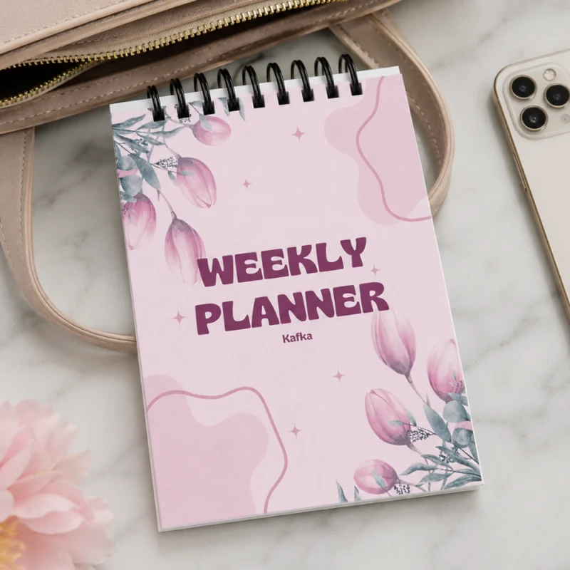 بلانر أسبوعي Weekly Planner مقاس A6 – 60 ورقة لتنظيم المهام والأولويات والملاحظات
