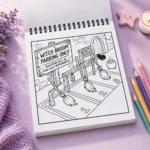 كتاب تلوين ماندلا كوزي Cozy للأطفال – Cute Witch Stuff – تلوين مع ورقة حماية 50 صفحة - الصورة 3
