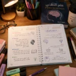 ⁦نوت بوك علم النفس A5 هارد كفر سلك 100 ورقة مسطرة بتصميم تعليمي⁩ - الصورة ⁦6⁩