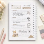 ⁦نوت بوك علم النفس A5 هارد كفر سلك 100 ورقة مسطرة بتصميم تعليمي⁩ - الصورة ⁦4⁩