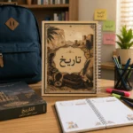 ⁦نوت بوك تاريخ A4 سلك 100 ورقة مسطرة بغلاف بتصميم تاريخي⁩ - الصورة ⁦3⁩