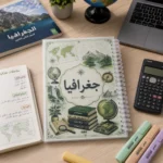 ⁦نوت بوك جغرافيا A4 سلك 100 ورقة مسطرة بغلاف بتصميم جغرافي⁩ - الصورة ⁦4⁩