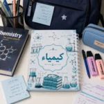 ⁦نوت بوك كيمياء Chemistry A5 هارد كفر سلك 100 ورقة مسطرة بتصميم علمي⁩ - الصورة ⁦5⁩