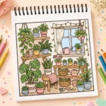 كتاب تلوين كوزي فريندز Cozy Friends عدد 50 صفحة بسلك علوي وورقة حماية كوشيه – رسومات كيوت - الصورة 3