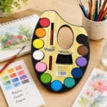 باليت ألوان مائية 12 لون Vneeds - الابعاد 18 سم طول × 14 سم عرض - الصورة 2