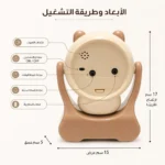 ⁦منبه أطفال كرتوني 4 تصميمات بقاعدة ودرج صغير – ساعة مكتب منبه مقاس 15×5×17 سم⁩ - الصورة ⁦5⁩