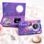 ⁦هدية اللؤلؤة المفاجأة Love Pearl موف 18×10 سم بتصميم رومانسي – محارة حقيقية مع قلادة وسلسلة⁩ - الصورة ⁦3⁩