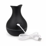 ⁦فواحة عطر كهربائية سوداء من البلاستيك USB بتصميم فازة أنيق – فواحة رذاذ للمنزل والمكتب ارتفاع 15 سم⁩ - الصورة ⁦4⁩